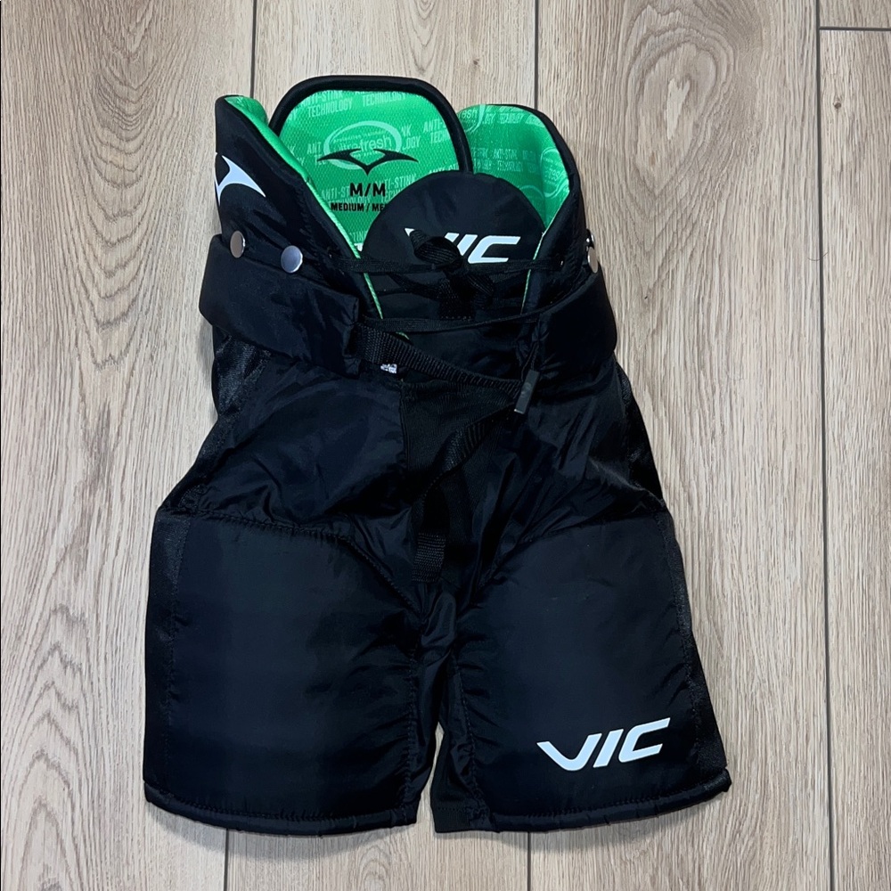 VIC CX2 Hockey Pants, Junior, Black/Green - Picture 2 of 12